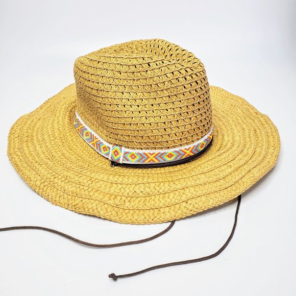 San Diego Hat Company Women’s Embroidered Band Shapeable Brim Straw Sun Hat - Picture 6 of 8